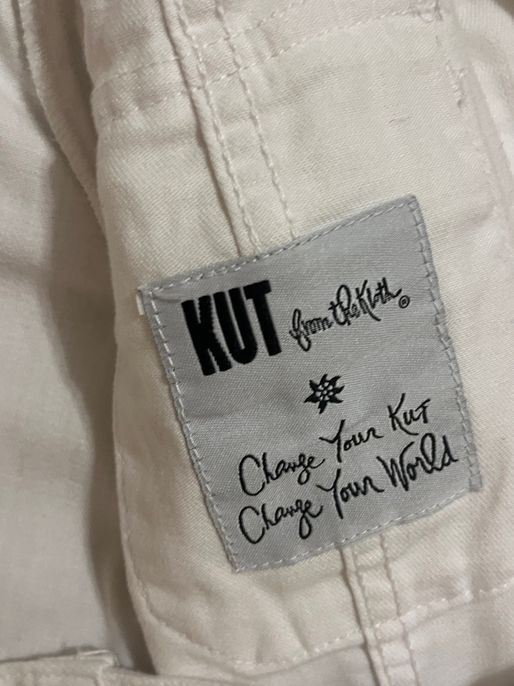 Kut from the Kloth White Denim Jacket - Picture 2 of 3